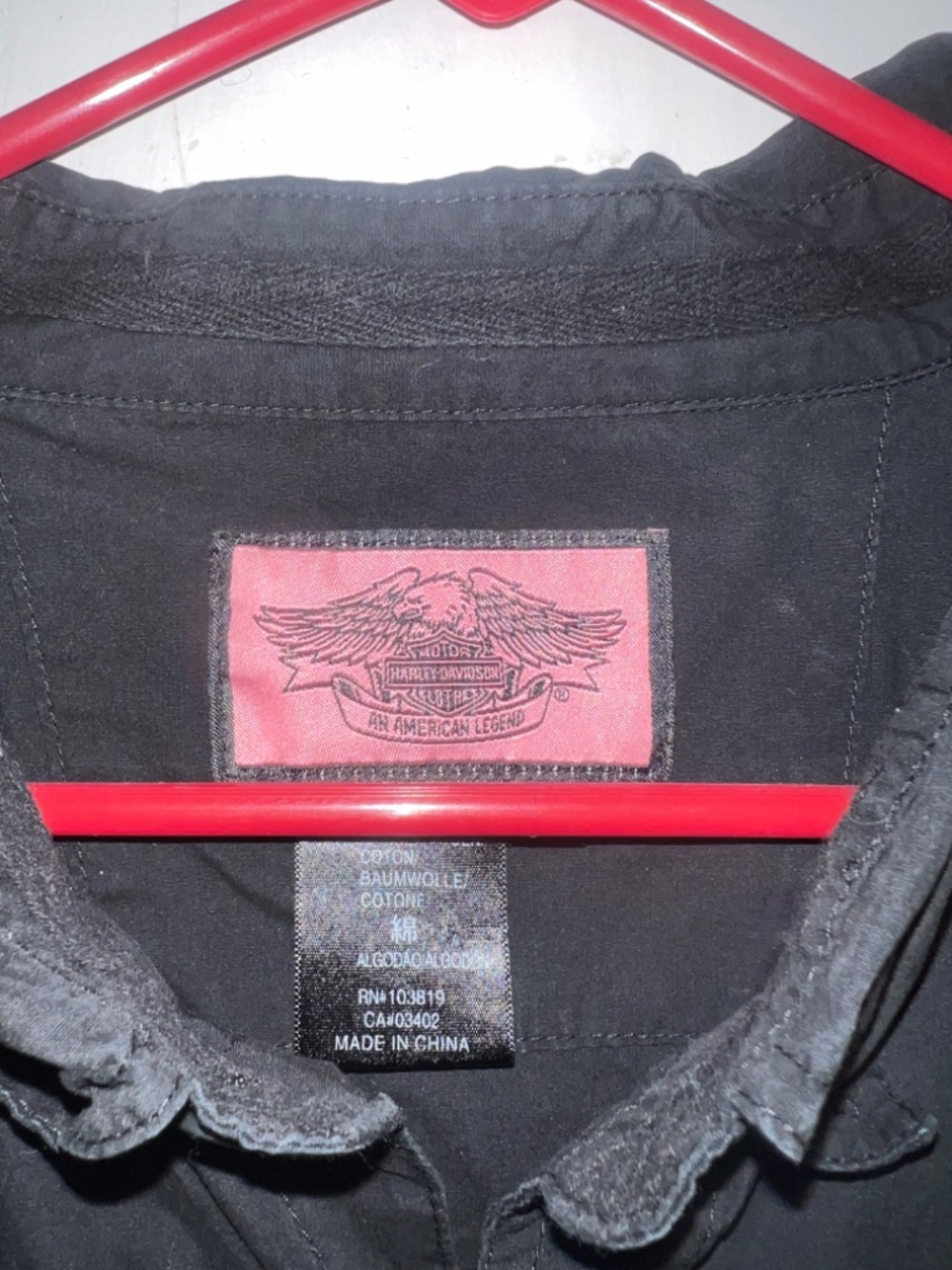 Harley Davidson Mens Breast Cancer Edition Button Front Shirt , Size XXL - Picture 4 of 4